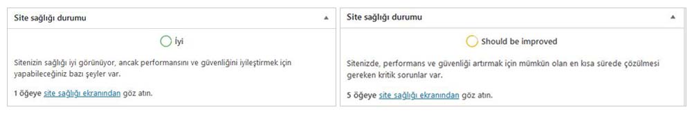 WordPress Site Sağlığı Bildirimleri